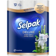 1 Adet Selpak Deluxe Bambu Katkılı Havlu 12'li