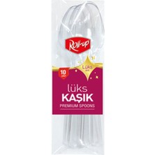 3 Adet Roll-Up Plastik Lüks Kaşık 10'lu