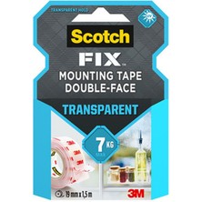 5 Adet Scotch Şeffaf Montaj Bandı 19MM x 1,5m