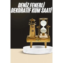 Marsilyan Dekoratif Kum Saati Deniz Feneri Retro Masa Hediyeli Eşya