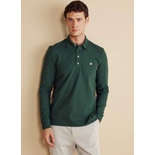 Brooks Brothers Polo Yaka Koyu Yeşil Erkek T-Shirt BBFW25MTS006