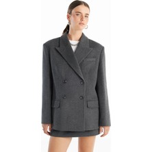 Ted Baker Oversized Antrasit Kadın Ceket TBWRJC1017-2