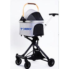 Storozal Tommy Evcil Hayvan Arabası Gold Gri 83*48.5* 110CM Max 10KG