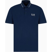 EA7 Koyu Mavi Erkek Polo Yaka Slim Fit Polo T-Shirt Tennıs Club Polo