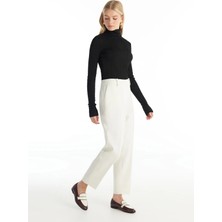 Ted Baker Lastikli Bel Slim Fit Kırık Beyaz Kadın Pantolon TBWRTR1000