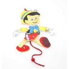 Marsilyan Ahşap Sallanan Pinokyo Figürü