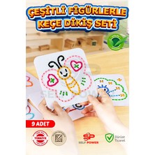 Self Power Keçe'den 9 Adet El Işi Dikiş Kiti Desenli , Kolay ve Eğlenceli Hobi Eğitici &öğretici Ip ve Iğne Dahildir