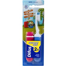 Difaş 2 Adet Dıfaş Pocket 2 Lı Dış Fırçası-Iç Içe Geçebılen Sap