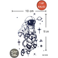 Trakya Tattoo 1 Ay Kalıcı Dövme Astronot Geçici Dövme
