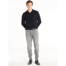 Ted Baker Normal Bel Slim Tapered Paça Tapered Fit Gri Erkek Pantolon TBMRDN1007