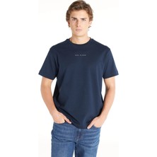Ted Baker Lacivert Erkek Standart Baskılı T-Shirt TBMRTS1037