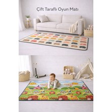 Coolmats Rulo Oyun Matı Çift Taraflı Baloncu Fil Ailesi - Macera Köyü 200X140X1 cm