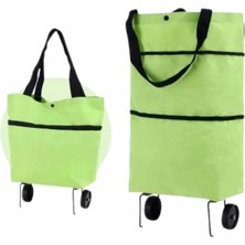 İlkyaz Fashion Katlanabilir Tekerlekli Alışveriş Çantası Pratik ve Detaylı Pazar Arabası