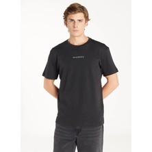 Ted Baker Bisiklet Yaka Düz Siyah Erkek T-Shirt TBMRTS1050