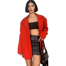 Rory Oversize Ceket - Kırmızı