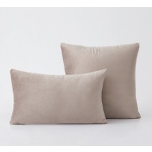 Ayzen Home 2li Kadıfe Kırlent Kılıfı Düz Renk