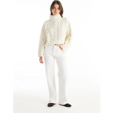 Ted Baker Normal Bel Rahat Kırık Beyaz Kadın Pantolon TBWRDN1032
