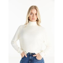 Ted Baker Beyaz Kadın Balıkçı Yaka Standart Kazak TBWRKW1014