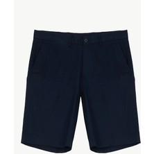 Fabrika Lacivert Erkek Slim Fit Diyagonal Bermuda Şort F6SM-SHT 2502