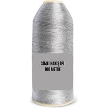 Gümüş Nakış Simi 100 Metre - Parlak Detaylar