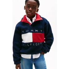 Tommy Hilfiger Desenli Erkek Çocuk Lacivert Sweatshırt KS0KS00705C1G