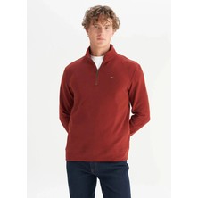Wrangler Dik Yaka Bordo Erkek Sweatshırt TW2520532810 Bordo Sweatshirt