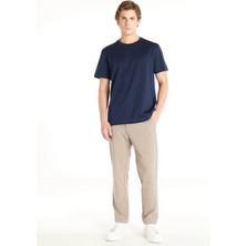 Ted Baker Bağlamalı Bel Normal Paça Tapered Fit Bej Erkek Pantolon TBMRTR1031