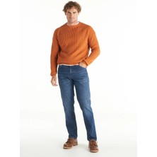 Ted Baker Bisiklet Yaka Standart Düz Turuncu Erkek Kazak TBMRKW1094