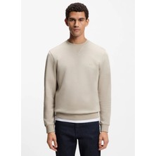 Boss Gri Erkek Bisiklet Yaka Regular Fit Sweatshirt WESTART_50509323