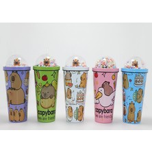 Subutu Sevimli Kapibara Pipetli Boncuklu Termos &amp; Suluk