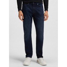 Boss Normal Bel Normal Paça Slim Fit Lacivert Erkek Pantolon Delaware