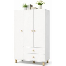 Cozibo Rio 3 Kapılı 2 Çekmeceli Gardrop