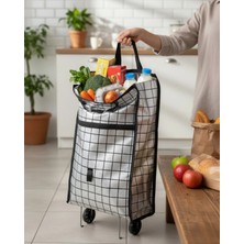 Marsilyan Sağlam Gövdeli Sessiz Tekerlekli Pazar ve Market Çantası