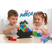 Arcanium Montessori&stem Tetris Denge Oyunu- Dikkat ve Konsantrasyon Geliştirici Geometrik Bloklar Seti - 14 PARÇA