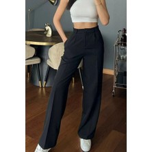 Meğdaix Kadın Yüksek Bel Cepli Ithal Krep Pantolon