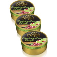 Queen's Delight Queens Delight Cranberry Lime (Kızılcık ve Lime Aromalı) Şeker 150 gr x 3 Adet