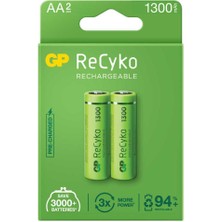 LTG Nova Gp Recyko 1300MAH Aa Şarj Edilebilir Kalem Pil 2'li̇ Paket