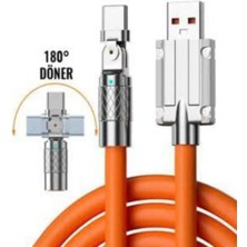 Derin Stok 3 In 1 Süper Hızlı Şarj Kablosu Android Ios Uyumlu Silikon Şarj Kablosu