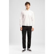 Lee Cooper Day Erkek Regular Fit Pamuklu Uzun Kol Gömlek Beyaz