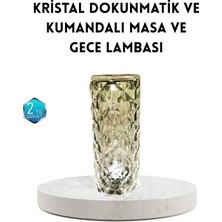 Derin Stok Kristal Rgb LED Masa Lambası – Renkli Kumandalı Işık, Dekoratif Enerji Tasarruflu
