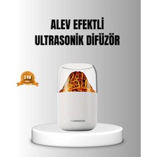 Derin Stok Alev Efektli Ultrasonik Uçucu Difüzörü 280ML Su Tanklı Sessiz Çalışma Özellikli