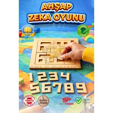 Self Power Ahsap Zeka Oyunu Rakamlar Boyanabilir Boya Fırça Dahil