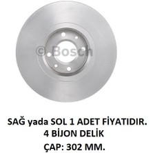 Ön Fren Diski Corsa F Mokka 2 2008 2 207 3008 307 C4 1-2 C3 Aircross 2 4246.C0 0986479288 Bosch 1 Adet
