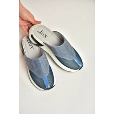 Fox Shoes U312514415 Lacivert File Kadın Terlik