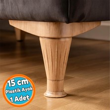 Nzb (1 Adet) Söğüt Renk Plastik Ayarlanabilir Mobilya Kanepe Baza Ünite Ayağı Mobilya Ayak 15 cm