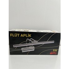 Rohs Flüt Aplik Krom Kasa Beyaz Işık 6 W