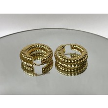 Eredka Bombeli Gold Halka Küpe