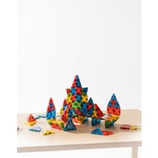 Farbu Oyuncak Manyetik Yapı Blokları - 3 Boyutlu Mıknatıslı Yapı Oyun Seti 76 Parça