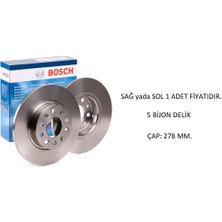 Arka Fren Disk Renegade Off-Road Compass 2016+ 500X Giulietta 2010+ 159 Brera 51760273 0986479292 Bosch