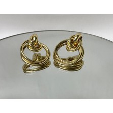 Eredka Sarmal Gold Halka Çelik Küpe